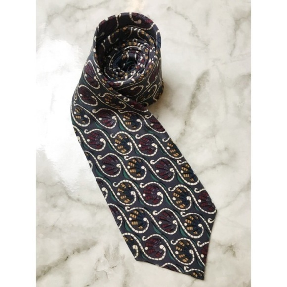 Christian Dior •  Multi Colored Vintage Silk Tie - Picture 1 of 2